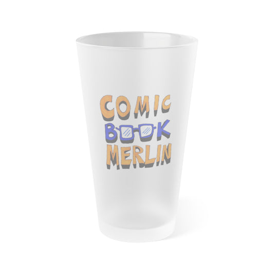 Comic Book Merlin Logo 16oz Pint Glass